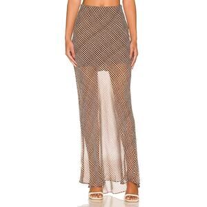 Bec + Bridge 'Sherry' Brown Silk Skirt Size 14